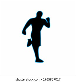 man run icon on white background