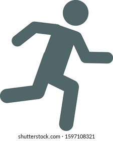 Man run icon. Man running icon. Vector illustration