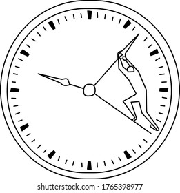 arte de la línea de reloj