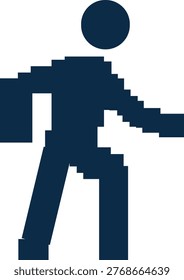 Man run on the way icon 