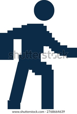 Man run on the way icon 