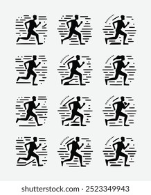 Projeto de silhueta do vetor da pose do homem