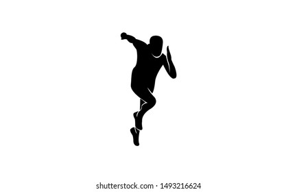 man run silhouette logo icon design template