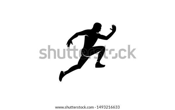 Man Run Silhouette Logo Icon Design Stock Vector (Royalty Free ...