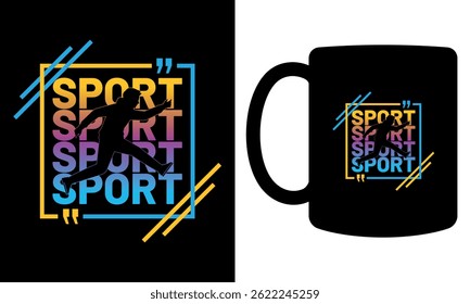 A man run sports mug design