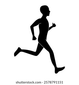 man runner running black Silhouette 