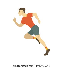 Man Runner Running High Speed Athlete Stock Vector (Royalty Free ...