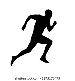 The man is runner silhouette vector Pro Vector