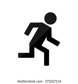 man running  - black vector icon