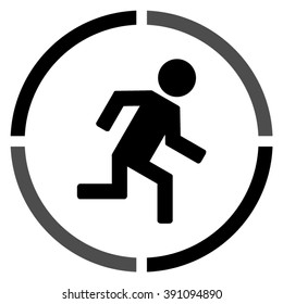 man running  - black vector icon