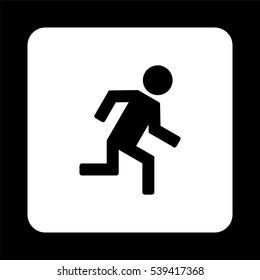 man running  - black vector icon