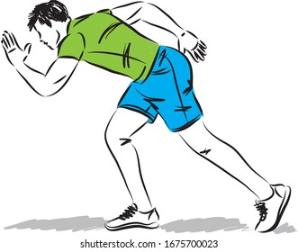 man running body posture vector illustration
