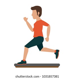 Man running cartoon
