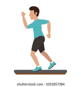Man running cartoon