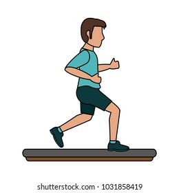 Man running cartoon