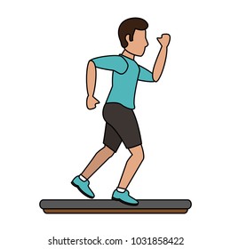 Man running cartoon