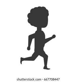 Man running cartoon