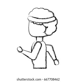Man running cartoon