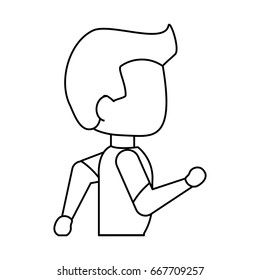 Man running cartoon