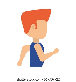 Man running cartoon