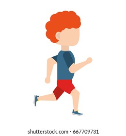 Man running cartoon