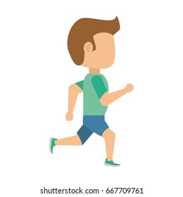 Man running cartoon