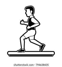 Man running cartoon