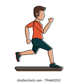 Man running cartoon