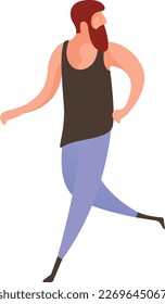 Man Running Curvy 2 UI Banner Illustration Vector EPS