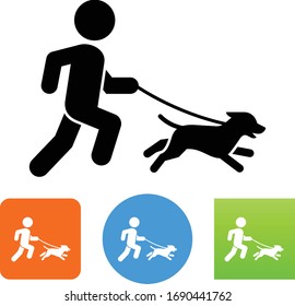 Man Running With Dog Icon