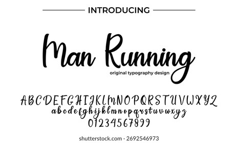Man Running - Elegant Script Font for Smooth Handwritten Design and Creative Typography