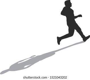 A man is running so fast concept athlete. 