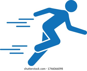 Man running fast icon vector illustration  