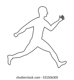 man running fitness icon vector illustration graphic design