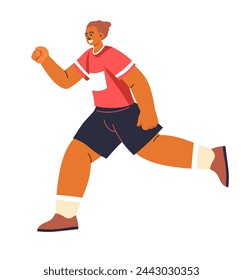 Man Running Fitness Routine Vector