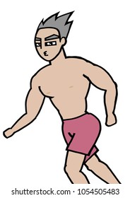 Man running healthy.