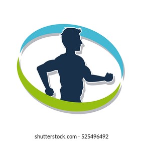 Man running of Healthy lifestyle design