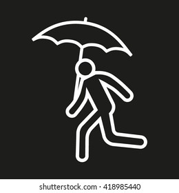 man, running, icon