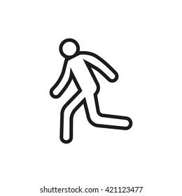man, running, icon
