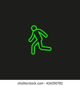 man, running, icon
