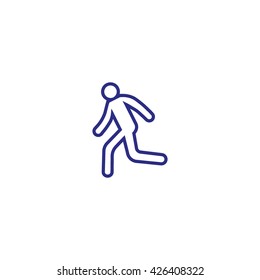 man, running, icon