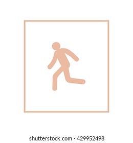 man, running, icon