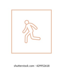 man, running, icon