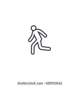 man, running, icon