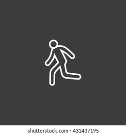 man, running, icon