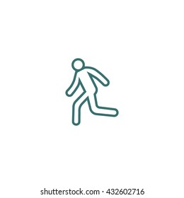 man, running, icon