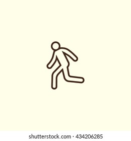 man, running, icon