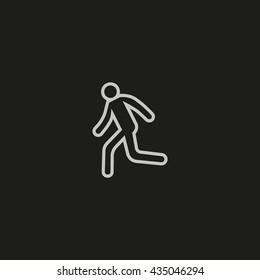 man, running, icon