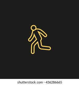 man, running, icon