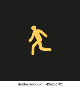 man, running, icon